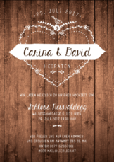 Hochzeitseinladung Carved Love